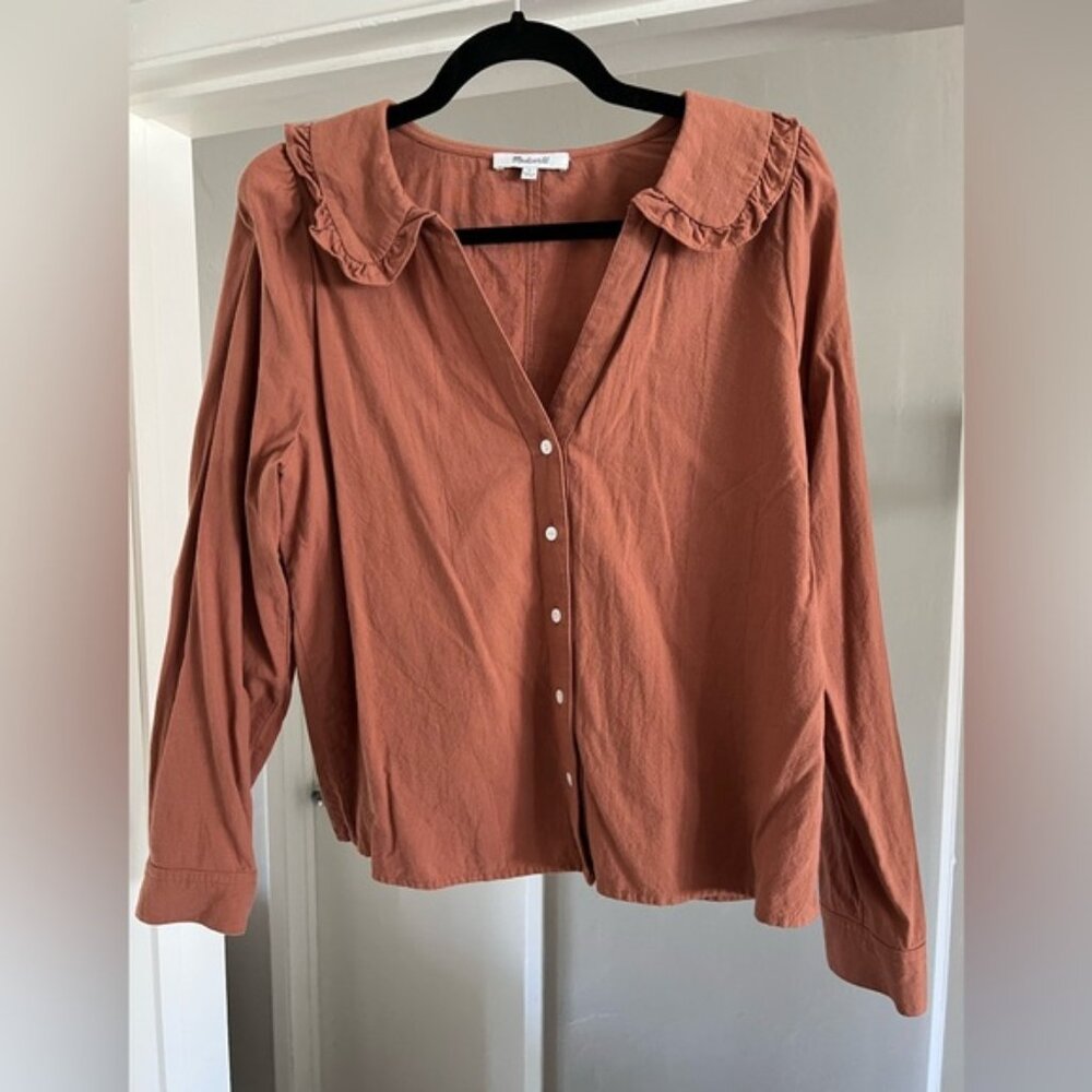 Madewell Peter Pan Collar Long Sleeve Shirt